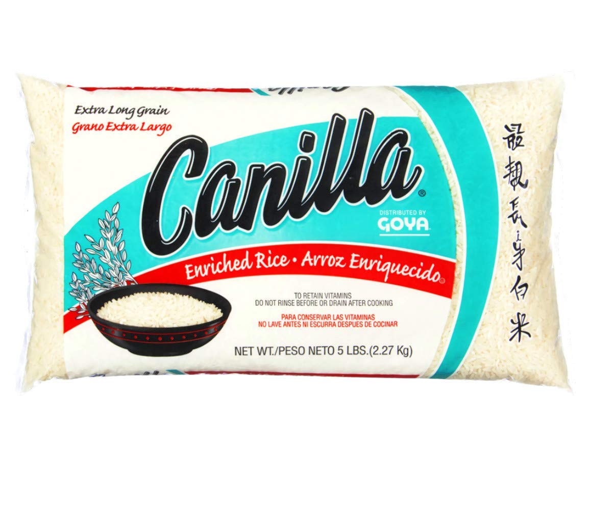 Goya Canilla Enriched Extra Long Grain Rice, 5.0 Lb, Arroz Enriquecido De Grano Extra Largo, 2.27Kg