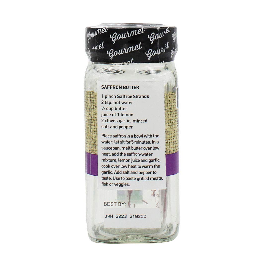 The Spice Hunter Saffron Strands, Spanish Mancha, Whole, 0.01-Ounce Jar