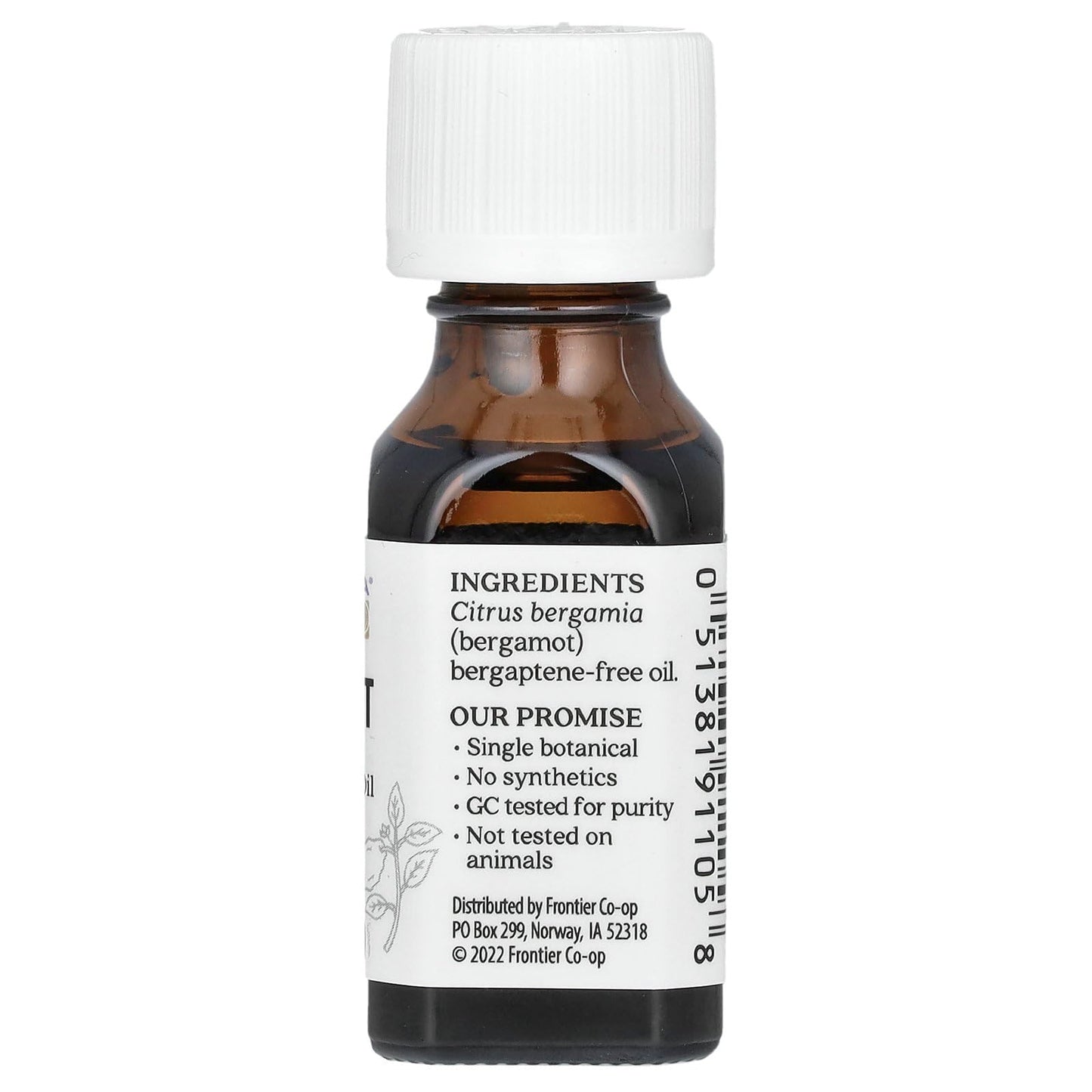 Aura Cacia 100% Pure Bergaptene-Free Bergamot Essential Oil | Gc/Ms Tested For Purity | 15 Ml (0.5 Fl. Oz.) | Citrus Bergamia