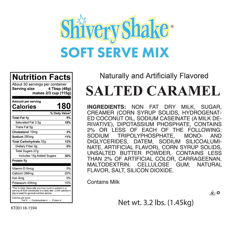 Shivery Shake Salted Caramel Soft Serve Ice Cream Mix