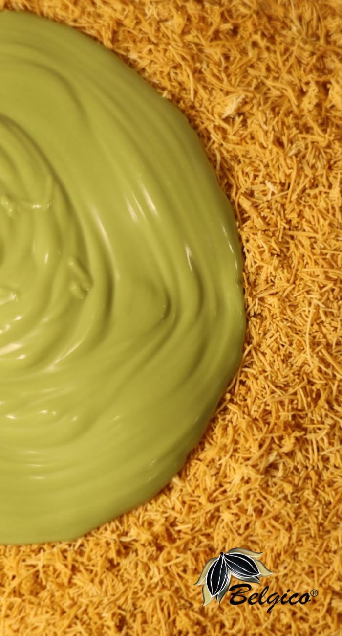 Belgico Pistachio Paste - Premium Pistachio Cream For Dubai Chocolate - Kosher Nut Butter Spread - Crema De Pistacho For Baking