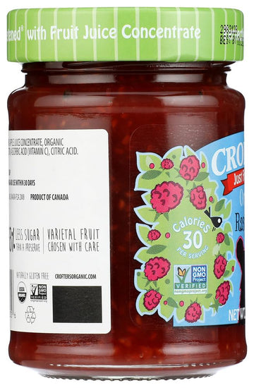 Organic Raspberry Fruit Spread, 10 Ounce - 6 Per Case. Y