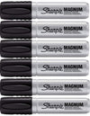 Sharpie Magnum Permanent Marker, Black, 6 Pack