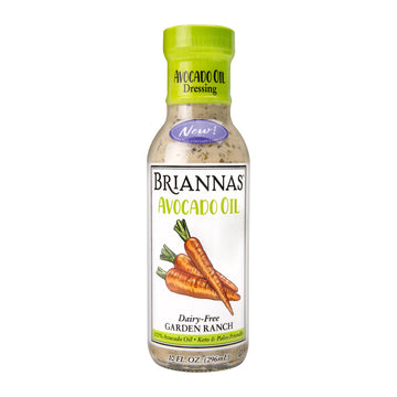BRIANNAS - Avocado Oil Dairy-Free Garden Ranch Dressing - Nutrient Rich, No Sugar, Keto Friendly Salad Dressing made with 100% A