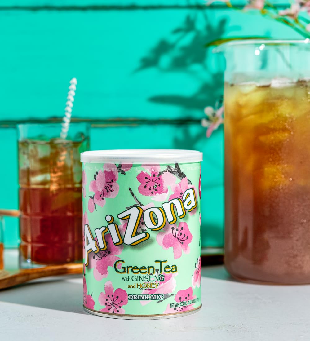 Arizona Green Tea - Sugar Sweetened Powdered Drink Mix - 20.4Oz Canister, Makes 8 Quarts (Pack Of 1)