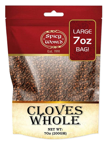 Whole Cloves 7 Oz Bag - Great For Foods, Tea, Pomander Balls, And Even Potpourri - By Spicy World