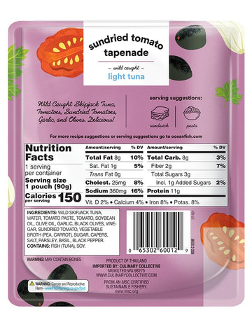 Ocean'S Sundried Tomato Tapenade W/Light Tuna | 3.17Oz | Wild Caught | Ready-To-Eat |