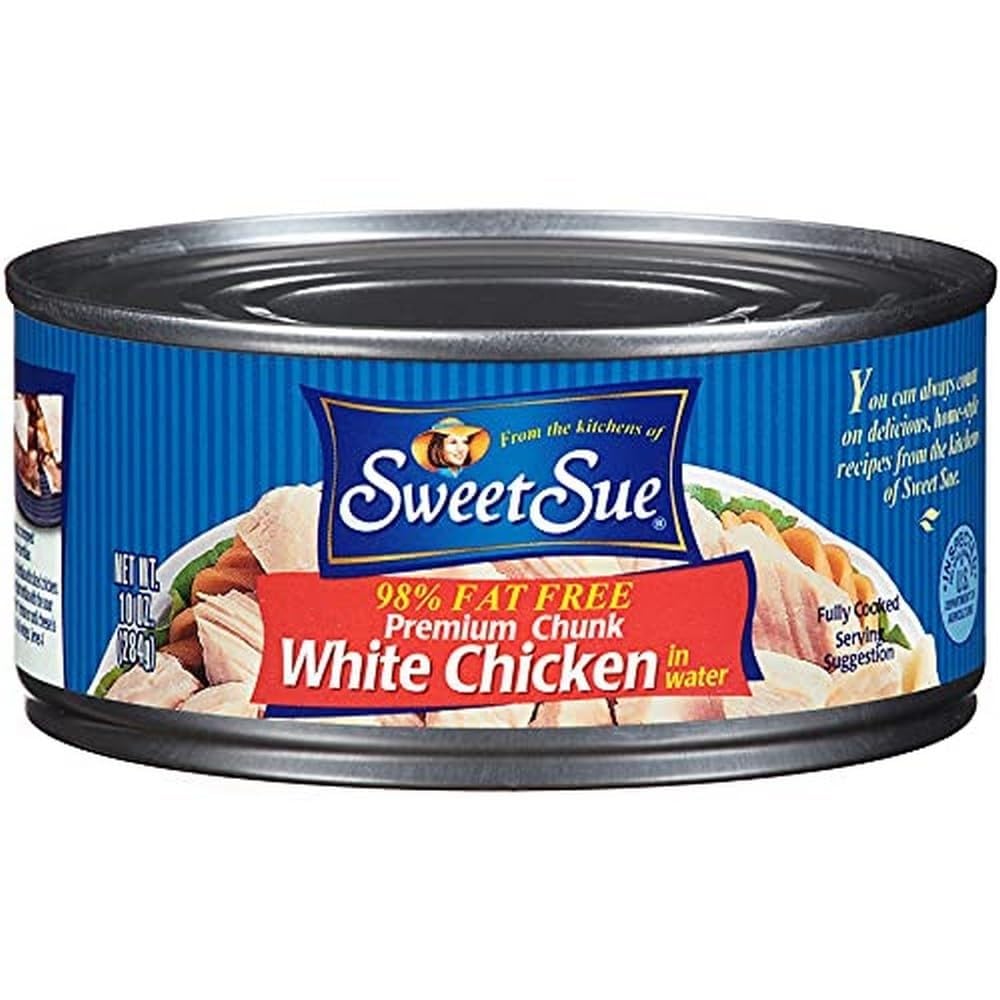 Bumble Bee Sweet Sue Chunk White Chicken In Water, 10 Oz Can (Pack Of 12) - 11G Protein Per Serving, 97% Fat Free - Gluten Free, Keto Friendly - Great For Snack, Lunch Or Dinner Recipes