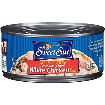 Bumble Bee Sweet Sue Chunk White Chicken In Water, 10 Oz Can (Pack Of 12) - 11G Protein Per Serving, 97% Fat Free - Gluten Free, Keto Friendly - Great For Snack, Lunch Or Dinner Recipes