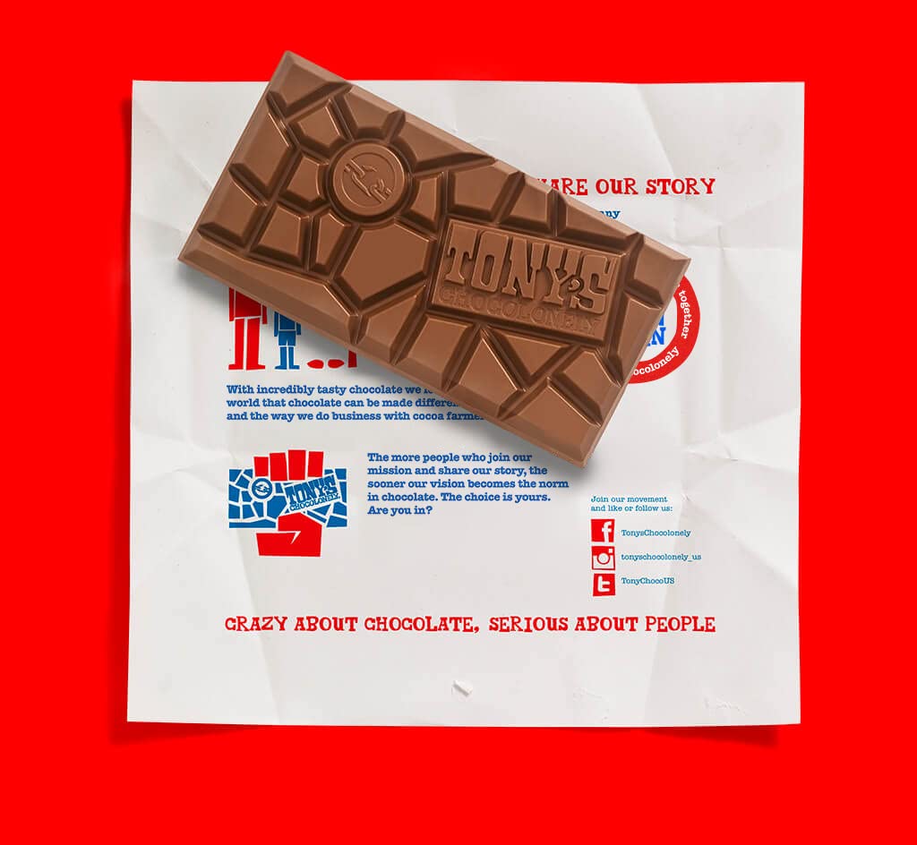 Tonys Chocolonely 32% Classic Milk Chocolate Bar - Rich, Smooth Belgium Chocolate, Perfect Holiday Gift, Chocolate Candy, No Artificial Flavoring, Fairtrade & B Corp Certified - 6.35 Oz, 15 Bars
