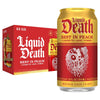 Liquid Death, Rest in Peach Iced Tea, 12-Pack (12 oz Cans), Peach Flavored Back Tea, Low Calorie, No Artificial Sweeteners, B12