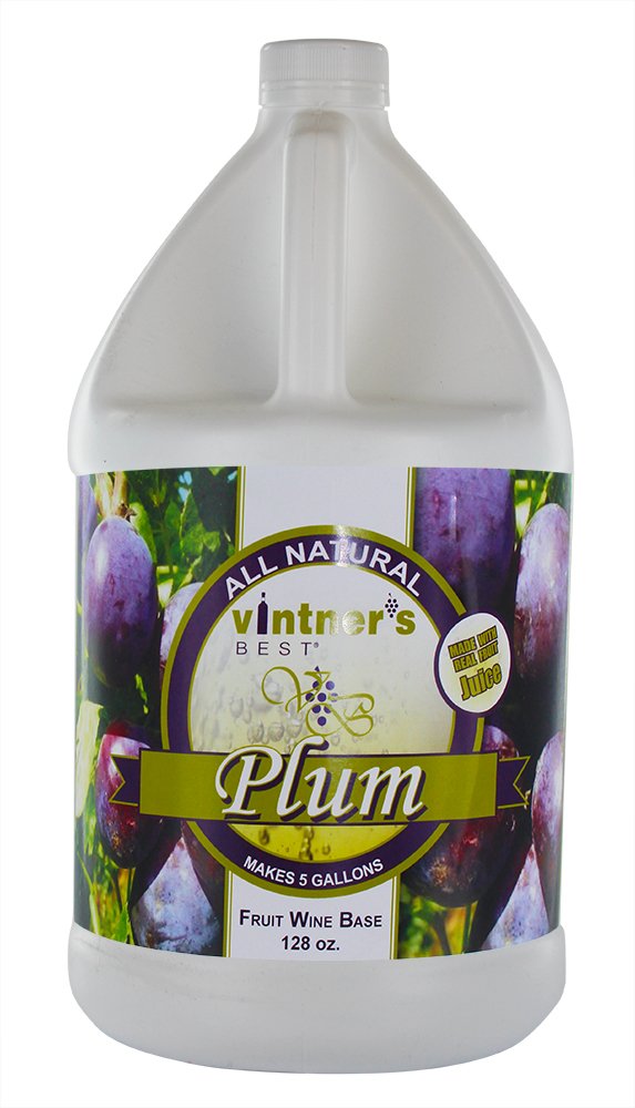 Home Brew Ohio Vintners Best Fruit Wine Base - Plum 128 oz Jug, Purple, Model 3924