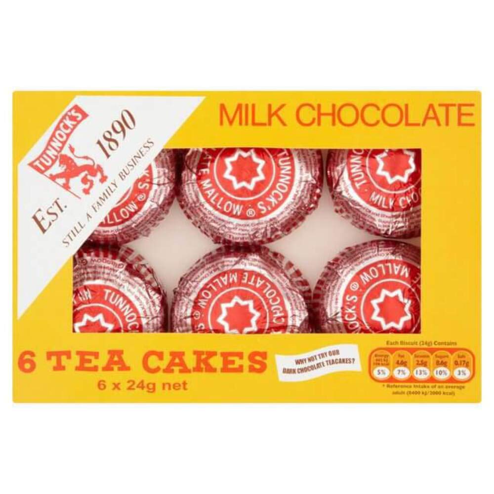 Tunnocks Tea Cakes Milk Chocolate 6 X 24G