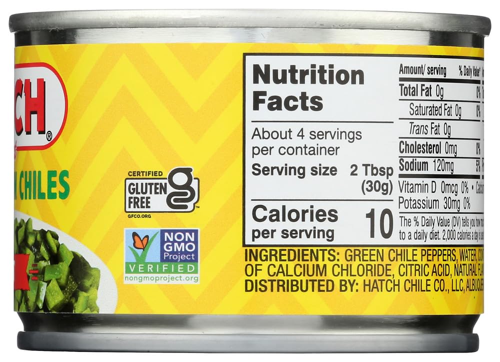 Hatch Diced Green Chiles 4Oz Hot (Qty 3)