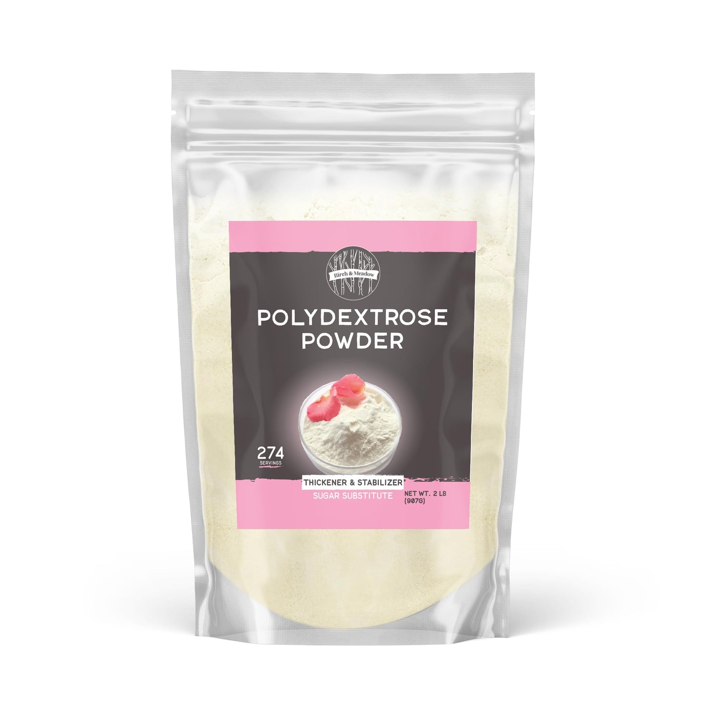 Birch & Meadow 2lb of Polydextrose Powder, Sugar Substitute, Stabilizer, Thickening Agent