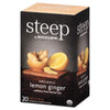Bigelow Tea Steep Lemon Ginger Organic Herbal Tea, 20 Count, 1.55oz (43g), Paper Packaging