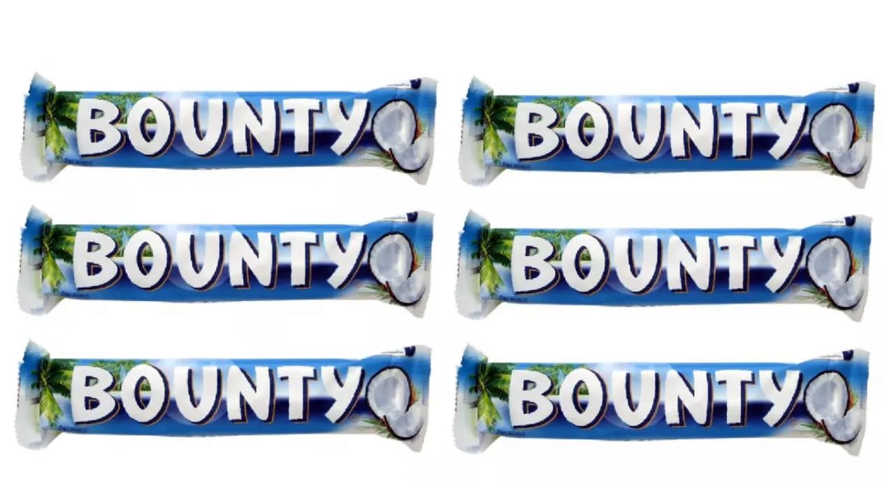 BountyS-Milk Chocolate & Coconut Bar Twin Pack 57G Pack Of 6