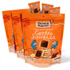 Michel et Augustin Chocolate Cookie Squares Snack Bag, Milk Chocolate & Caramel Cookies, Chocolate Gift Box, 3-Pack, 15 French S