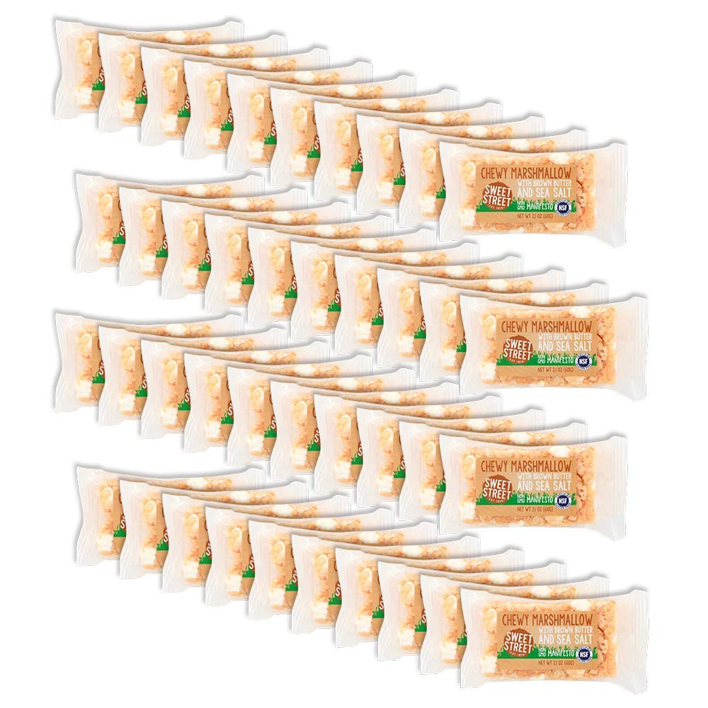 Sweet Street Certified Gluten Free Individually Wrapped Chewy Marshmallow With Brown Butter And Sea Salt 2.1 Ounce (Pack Of 40)
