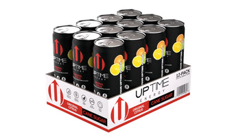 UPTIME Premium Energy Drink, Original Citrus, Natural Caffeine, 12oz Bottles, Pack of 12