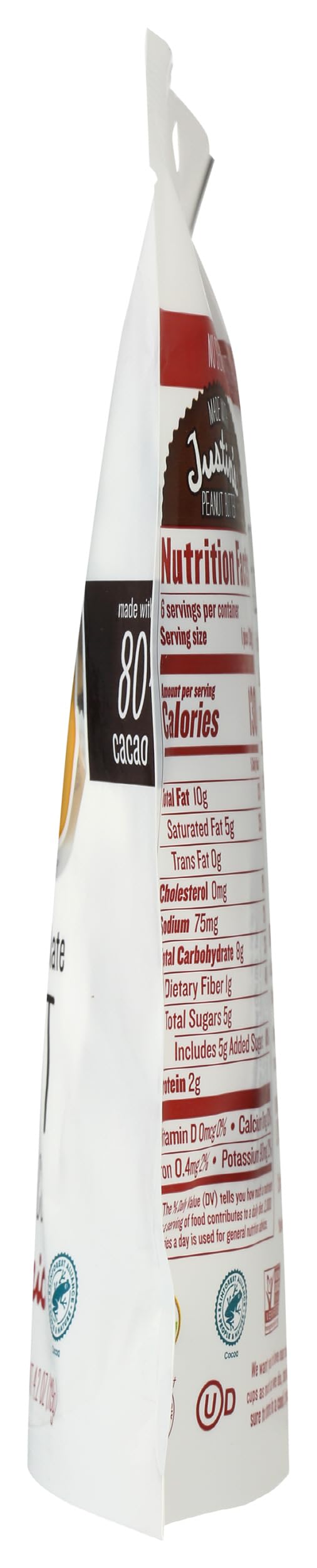 Justins Organic Super Dark Chocolate Peanut Butter Cups, 4.2 Oz