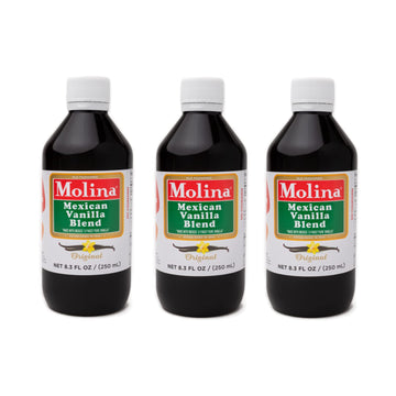 Molina Mexican Natural Vanilla Blend With Pure Vanilla Extract, 24.9 Fl Oz. (3 Pack Of 8.3Oz Bottles)