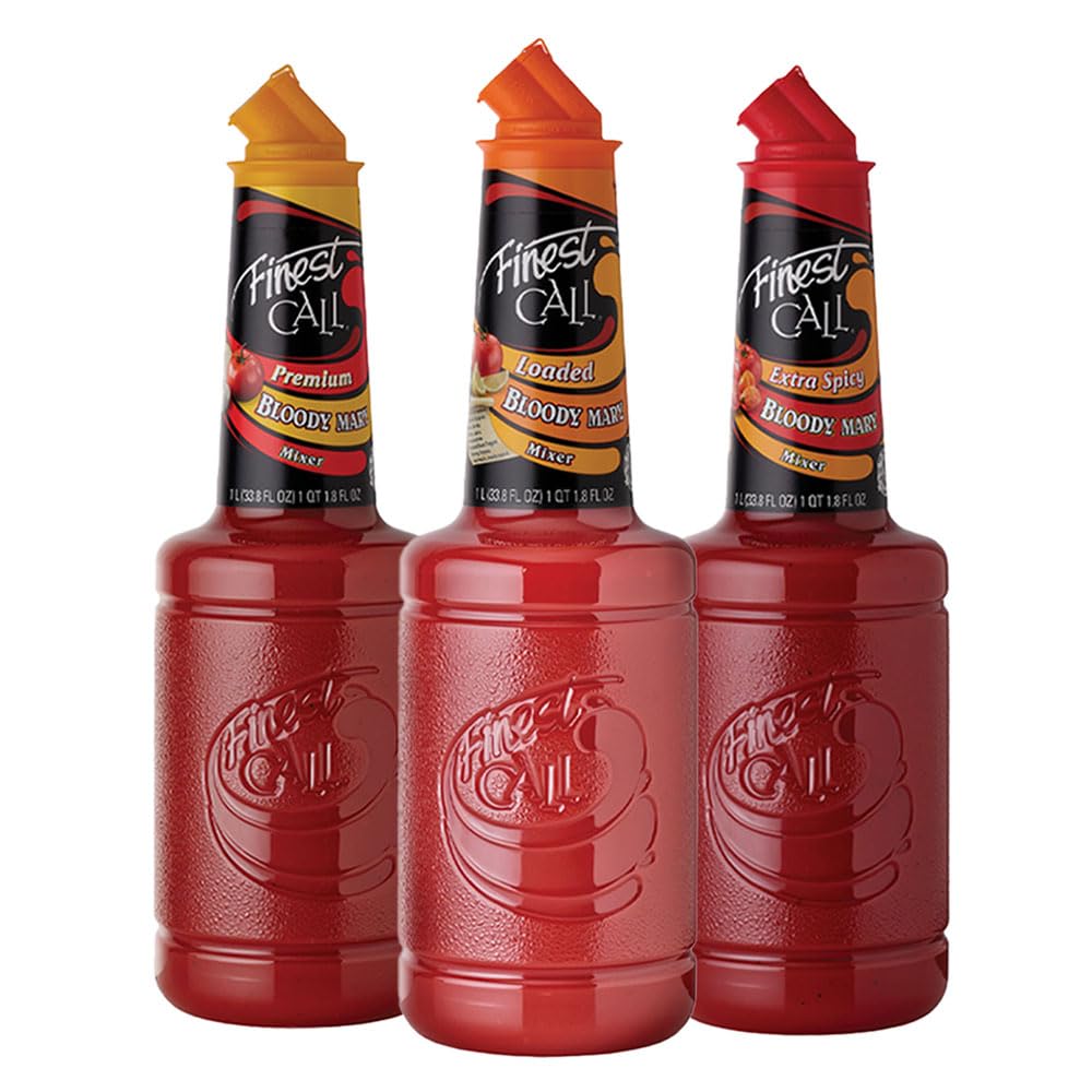 Finest Call Top-Grade Bloody Mary Variety Pack 1 Liter Bottles (33.8 Fl Oz) Pack Of 3 Flavors