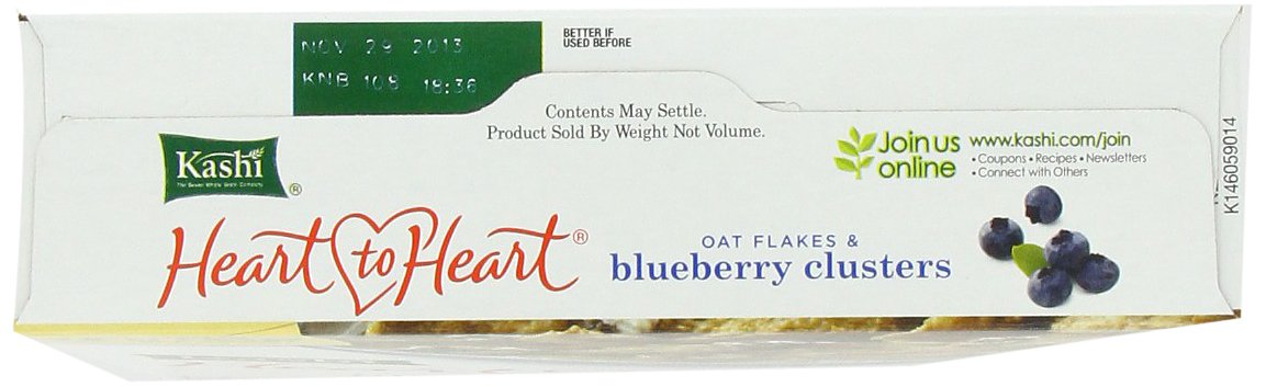 Kashi Heart To Heart Oat Flakes And Blueberry Clusters Cereal, 13.4-Ounce Boxes (Pack Of 6)