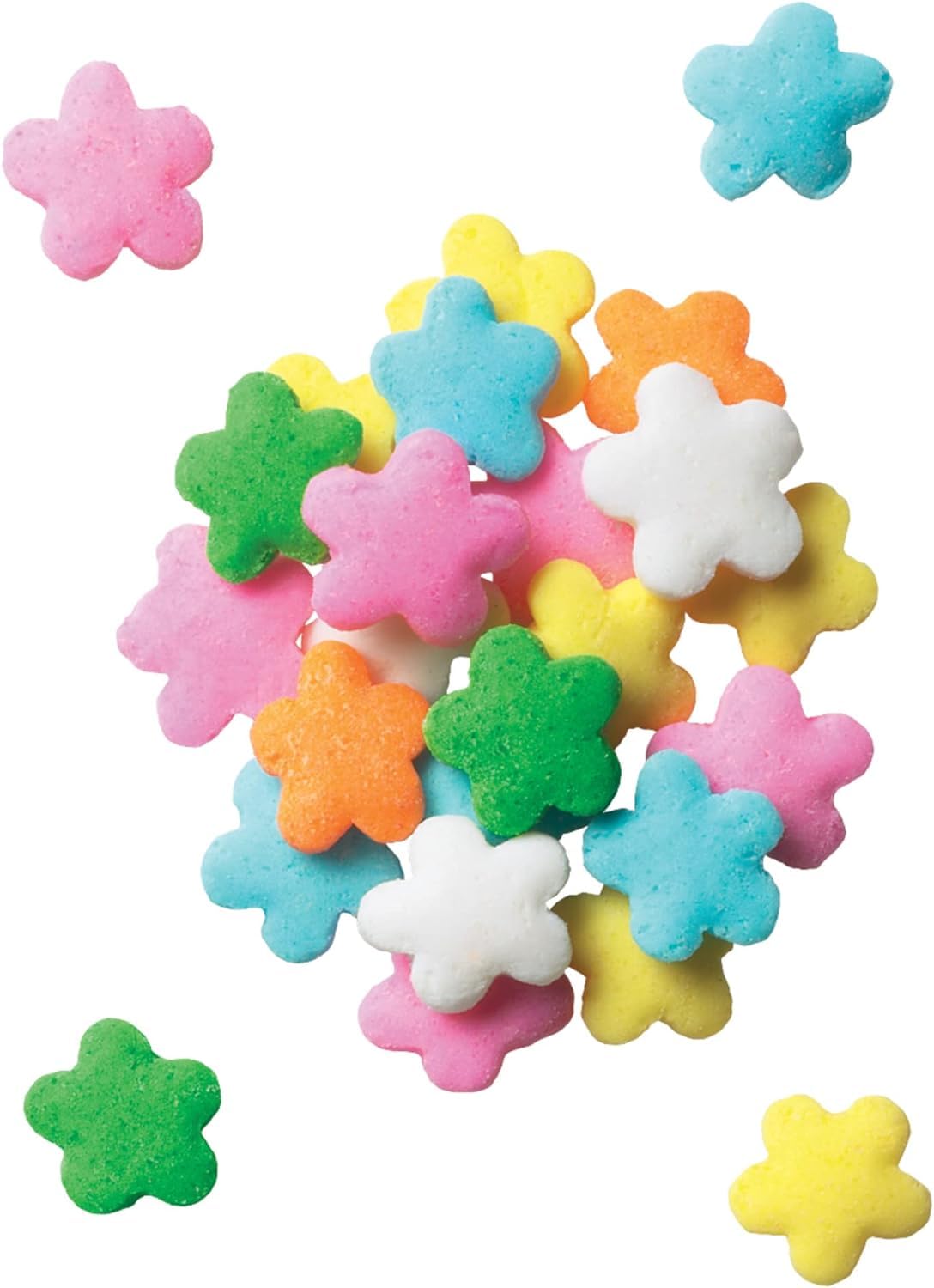 DecoPac Quins Fancy Sprinkles, 19.5oz, Multicolor Flower Shape Edible Sprinkles for Cakes, Cupcakes, Cookies, Model 21336