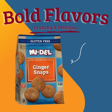 Mi-Del Gluten Free Ginger Snaps - Non Gmo Certified, 0G Trans Fat Swedish Ginger Snaps Cookies Old Fashioned (Pack Of 1)