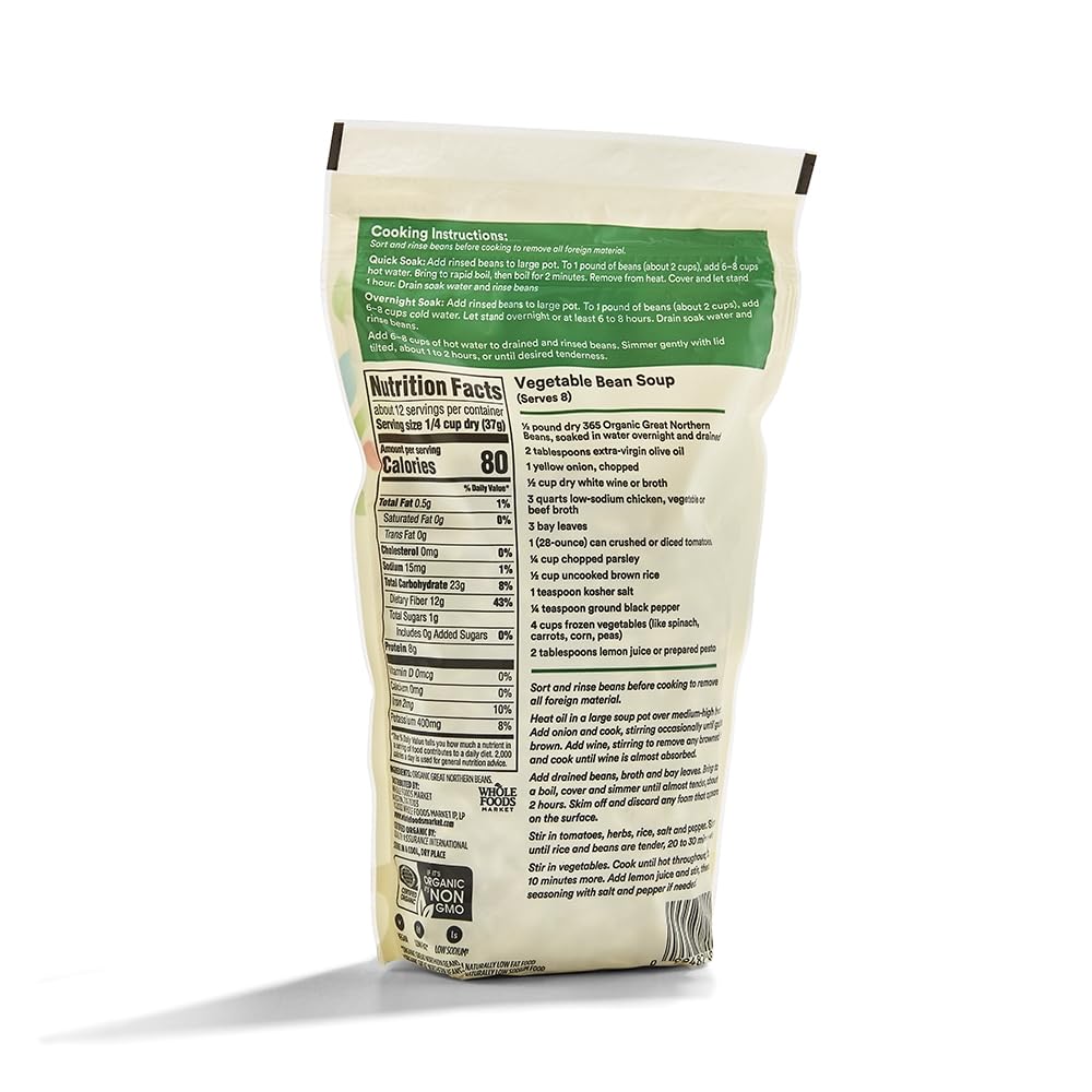 365 By Whole Foods Market, Beans Great Northern Organic, 16 Ounce