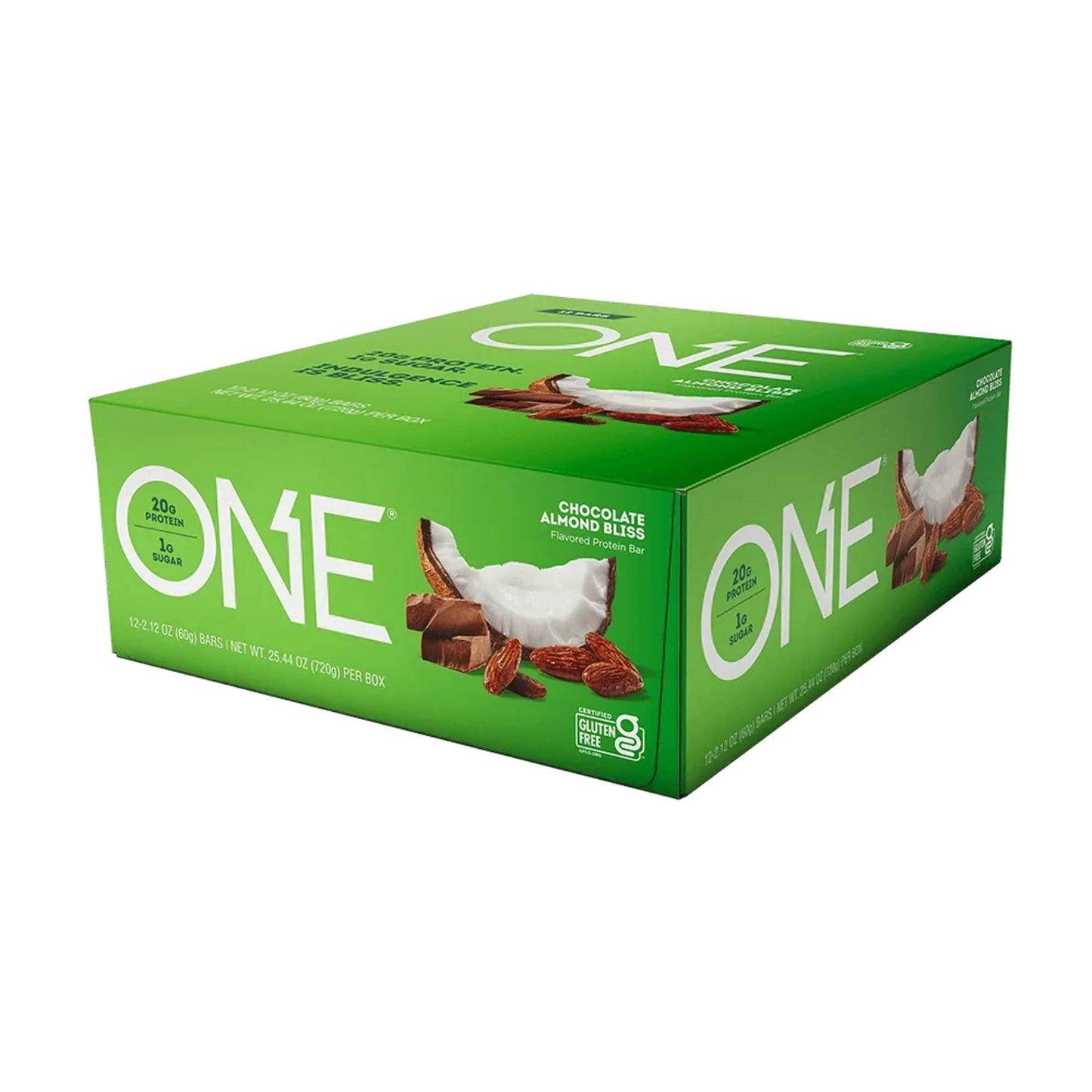 One Protein Bars, Almond Bliss, Gluten Free Protein Bars With 20G Protein And 1G Sugar, Pantry Staples, 2.12 Oz (12 Pack)