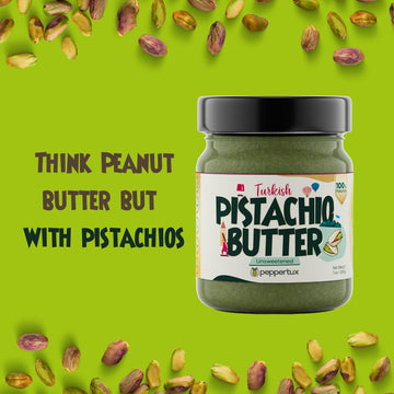 Peppertux Farms 100% Pistachio Butter - Natural Vegan Spread Pistachio Paste For Baking, Cake, Ice Cream, Cookie & More - Gluten