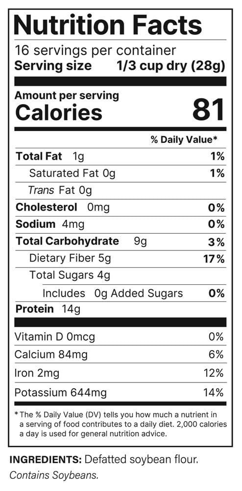 Plant Basics - Hearty Plant Protein - Unflavored Ground, 1 Lb, Non-Gmo, Gluten Free, Low Fat, Low Sodium, Vegan, Meat Substitute