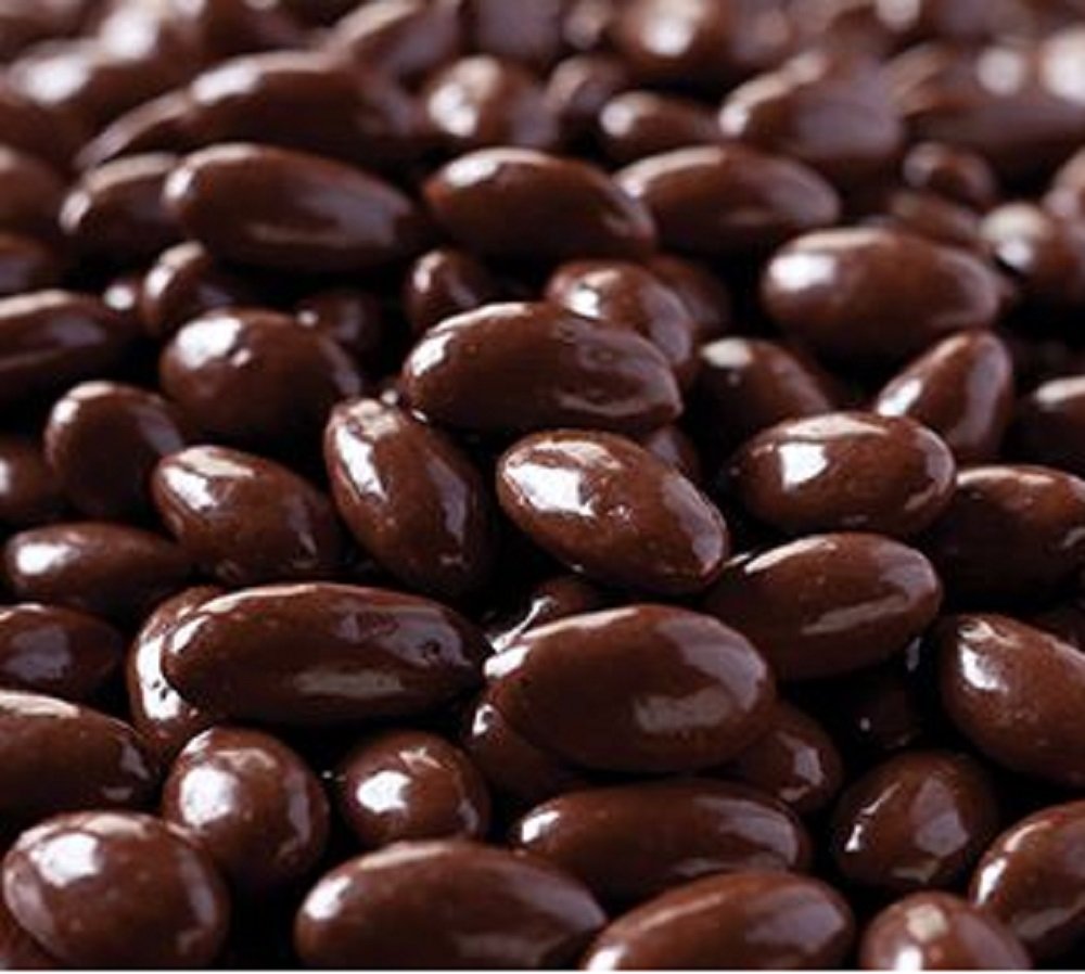 Gourmet Dark Chocolate Covered Almonds By Its Delish, 1 Lb Bulk Bag | Almond Nuts Dipped Chocolates Healthy Candy Snacks | Dairy