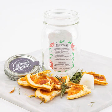 Mckinnons Dry Craft Cocktails Dehydrated Fruits And Herbs, Diy Mixology, Infusion Kit, Mason Jar Serves 8 - 16 Drinks (Grapefrui