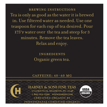 Harney & Sons Organic Gunpowder Green, Loose Leaf 8 Ounce Tin