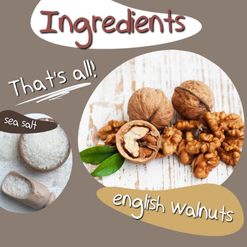 Crazy Go Nuts Walnut Butter - Plain W/ Sea Salt - Healthy Snacks, Keto, Vegan, Low Carb, Gluten Free, Superfood - Natural, Non-G