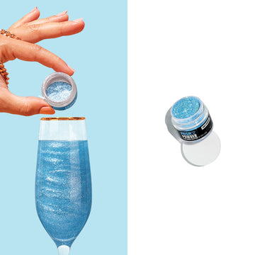 Fancy Sprinkles Premium Edible Glitter, 100% Edible Glitter for Sparkling Food & Drinks No Taste or Texture (4g, Aquamarine Blue