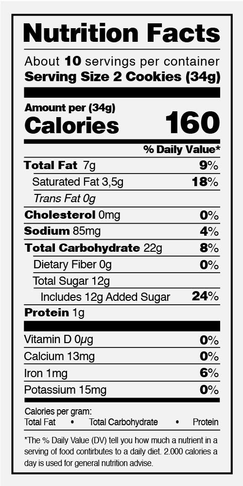 Tru-Blu Vanilla Cookies With Vanilla Creme | No Artificial Ingredients | No High Fructose Corn Syrup | Made In The Usa | 12 Ounce (Pack Of 3)
