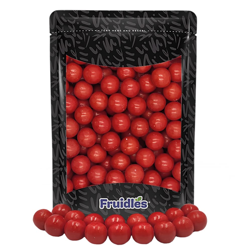 Fruidles Very Cherry Sour Filled Gum Balls Fruit Flavored, Candy Buffet Treats, Machine Size Refills, Kosher Certified Parve, 1