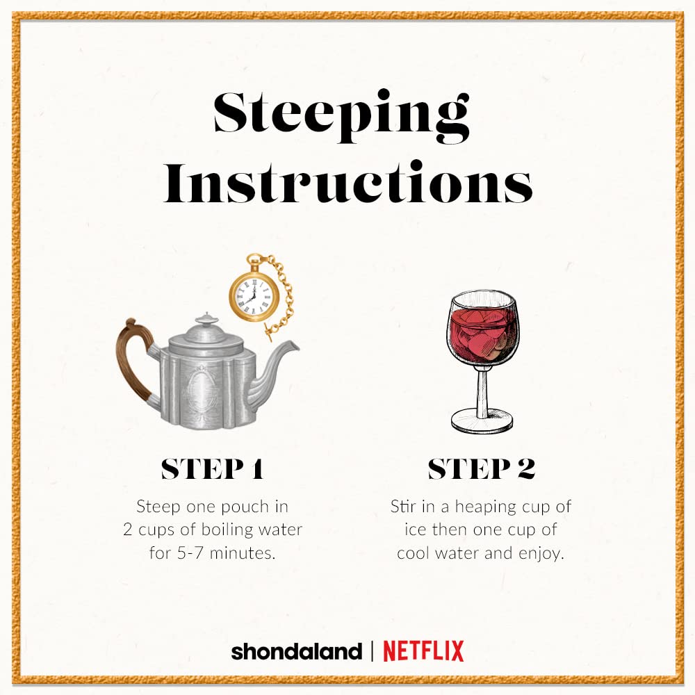 The Republic Of Tea - Bridgerton Whistledown Punch, Hibiscus Iced Tea, 6 Large Pouches