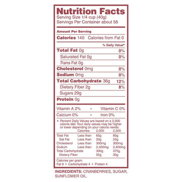 Fresh Gourmet Dried Cranberries | 5 Pound | Bulk Size | Snack And Salad Topper