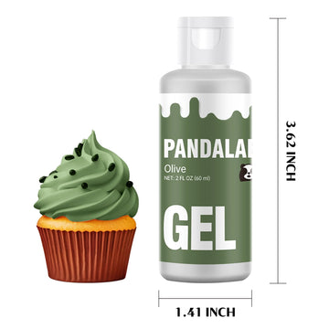 Pandalab Olive Gel Food Coloring - 2 Fl Oz High Concentrated Dye for Baking, Cake, Cookie, Fondant, Icing, Macaron