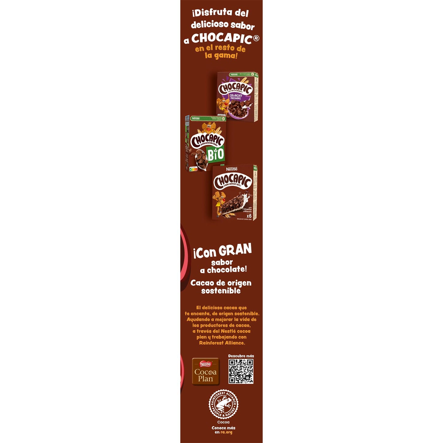 Chocapic Cereals Breakfast 375 g Chocolate wheat and corn cereals toasted with chocolate (Valentinas Market)