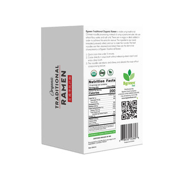 Big Green Organic Food - Organic Traditional Ramen, Usda Organic, Non-Gmo, Vegan, Air-Dried, Non-Fried. (25.3 Oz)