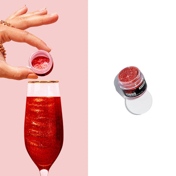 Fancy Sprinkles Premium Edible Glitter, 100% Edible Glitter For Sparkling Food & Drinks, No Taste Or Texture (4G, Ruby Red)