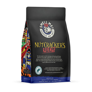 Bones Coffee Company Nutcracker'S Revenge Flavored Coffee Beans, Medium Roast Ground Coffee Low Acid, Roasted Chestnut Flavor (1