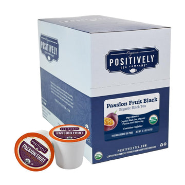 Organic Positively Tea Company, Passion Fruit Black Tea, K-Cup Compatible, 24 Pods