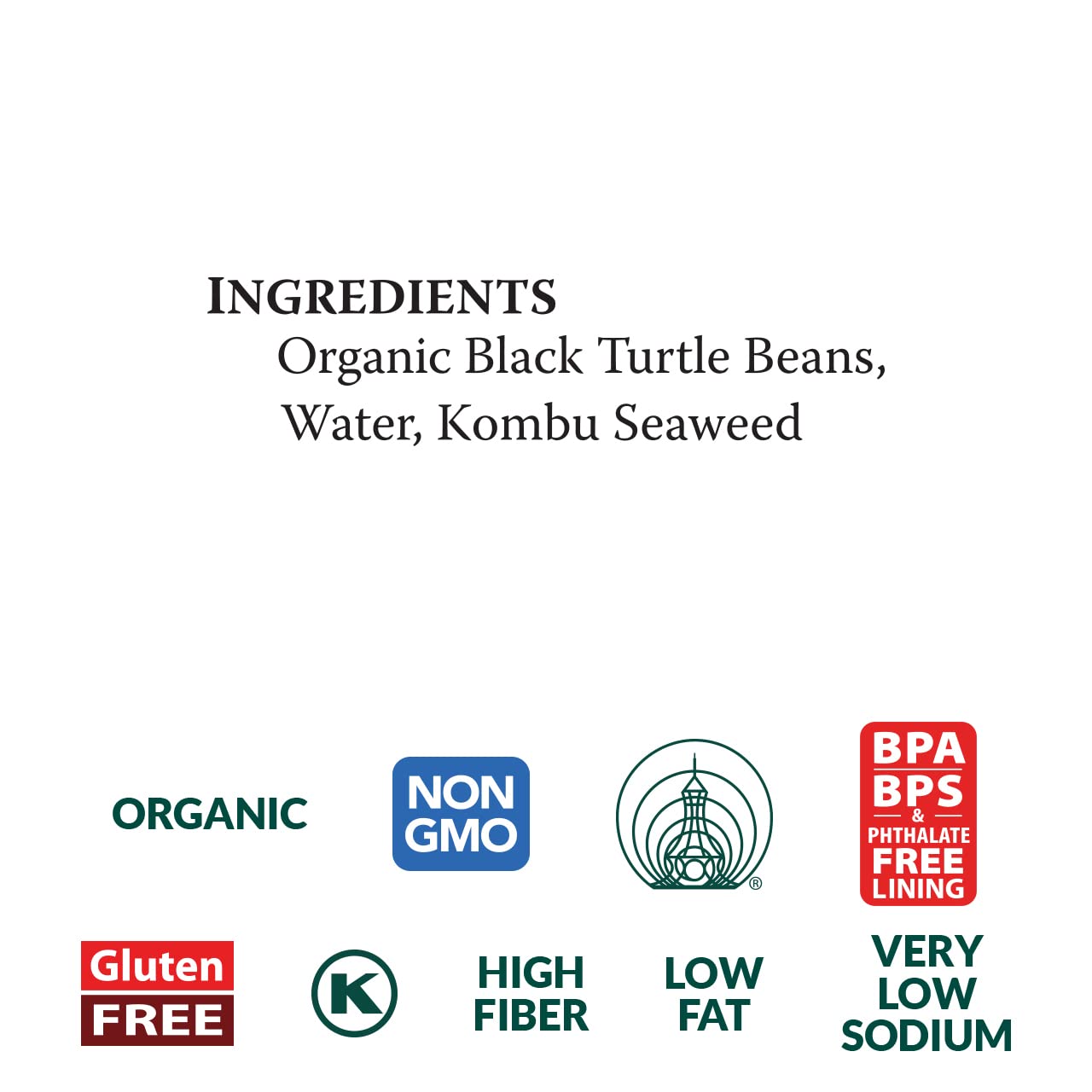 Eden Organic Black Beans, 15 Oz Can, No Salt, Non-Gmo, Gluten Free, Vegan, Kosher, U.S Grown, Heat And Serve, Macrobiotic, Turtle Beans, Frijol Negro, Caviar Criollo
